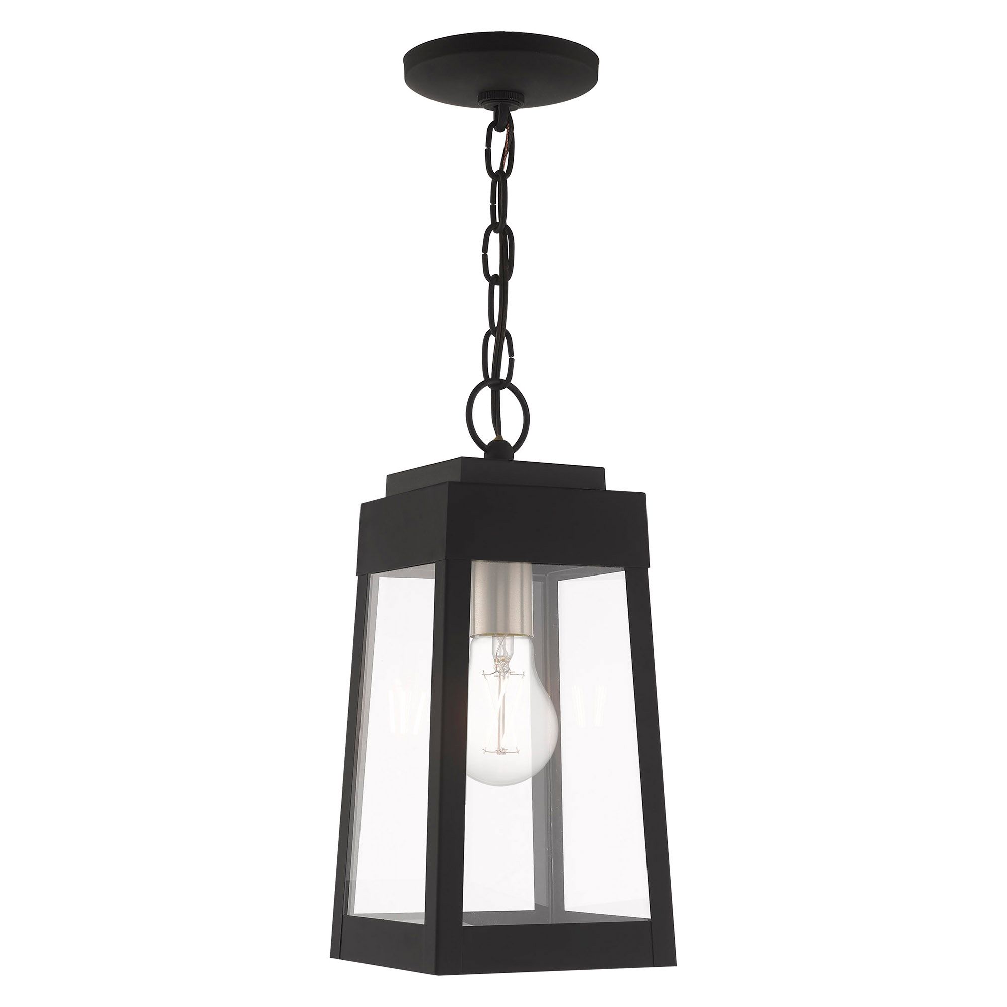 Oslo 1 Light Black Outdoor Pendant Lantern