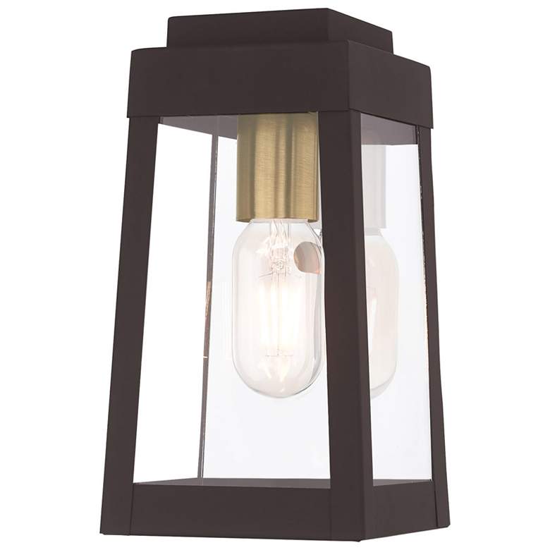 Image 2 Oslo 1 Light Bronze Outdoor Wall Lantern