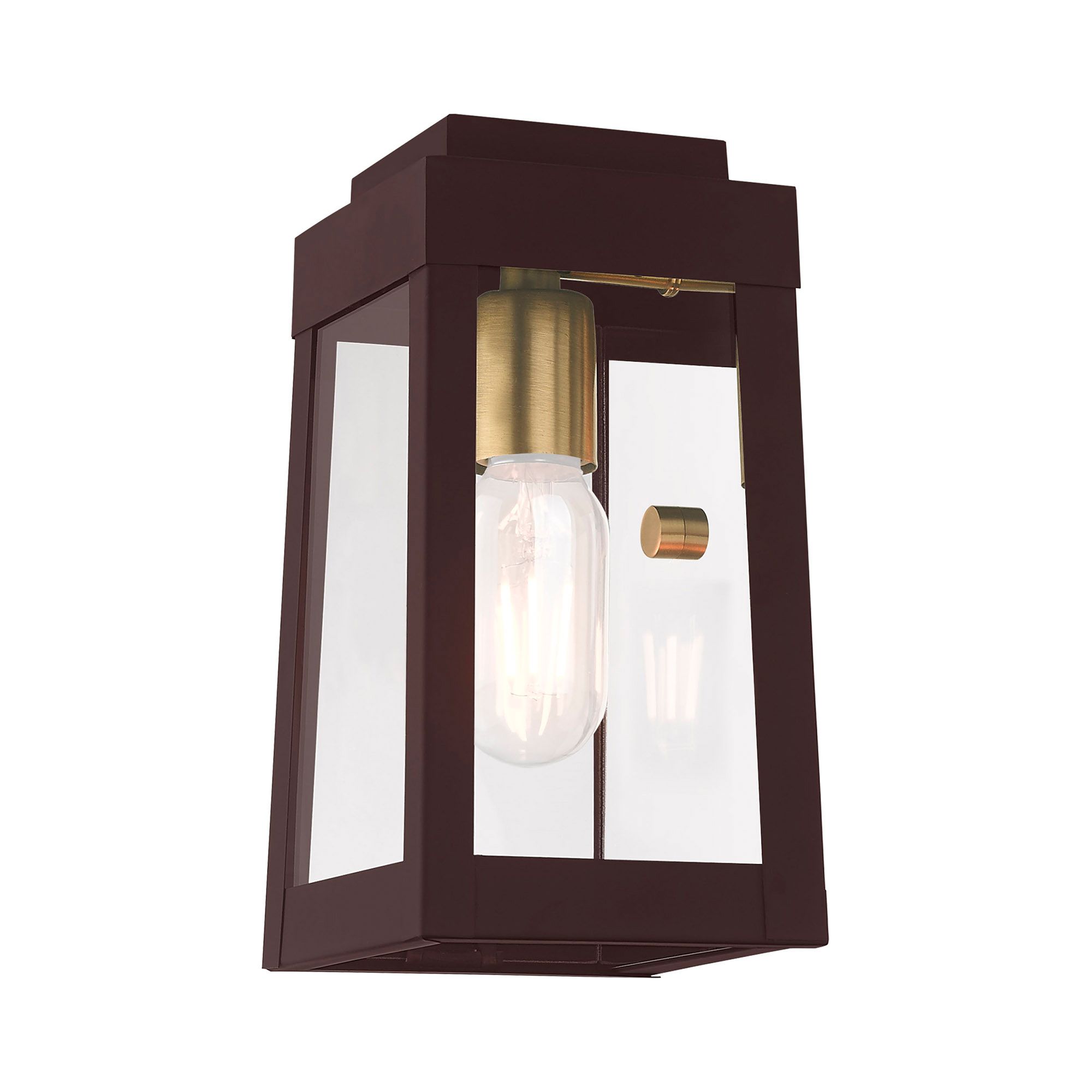 Oslo 1 Light Bronze Outdoor Wall Lantern