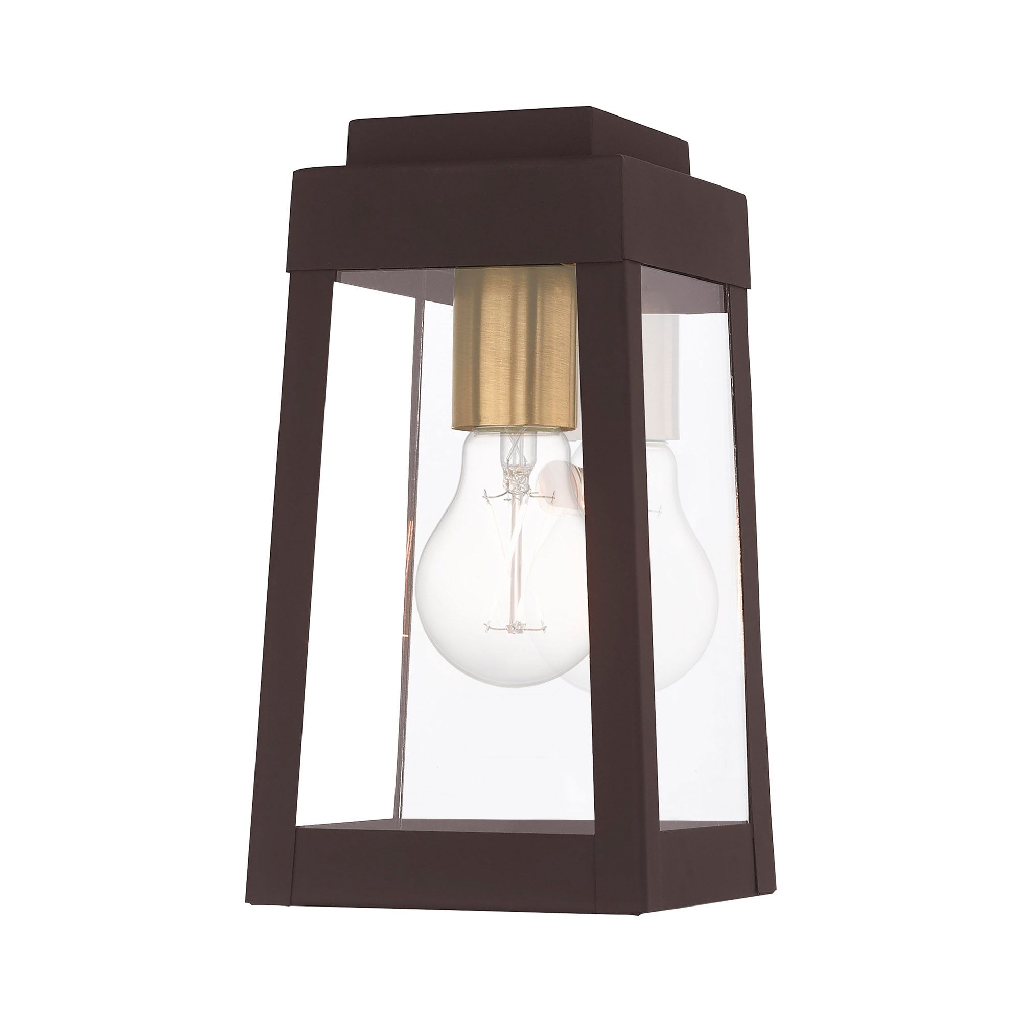 Oslo 1 Light Bronze Outdoor Wall Lantern