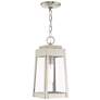 2_Oslo 1 Light Brushed Nickel Outdoor Pendant Lantern