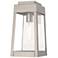 Oslo 1 Light Brushed Nickel Outdoor Wall Lantern