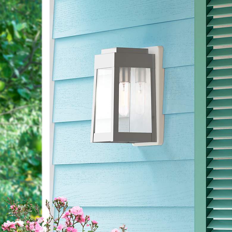 Image 1 Oslo 1 Light Brushed Nickel Outdoor Wall Lantern