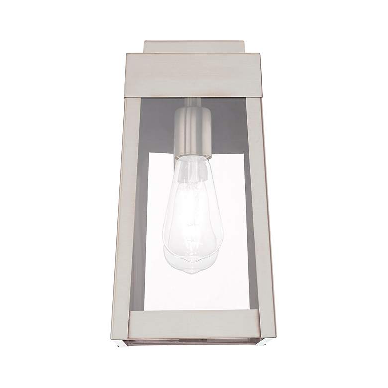 Image 5 Oslo 1 Light Brushed Nickel Outdoor Wall Lantern more views