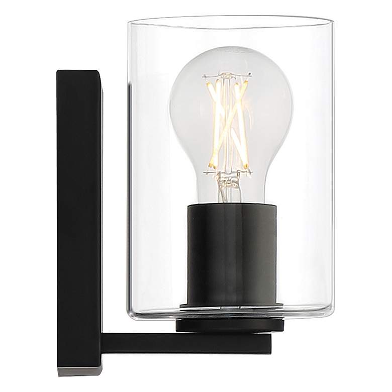 Image 2 Oslo 1 Light LED Wall Sconce & Vanity - Matte Black more views