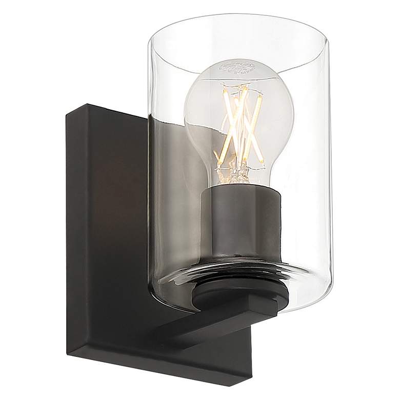 Image 3 Oslo 1 Light LED Wall Sconce & Vanity - Matte Black more views