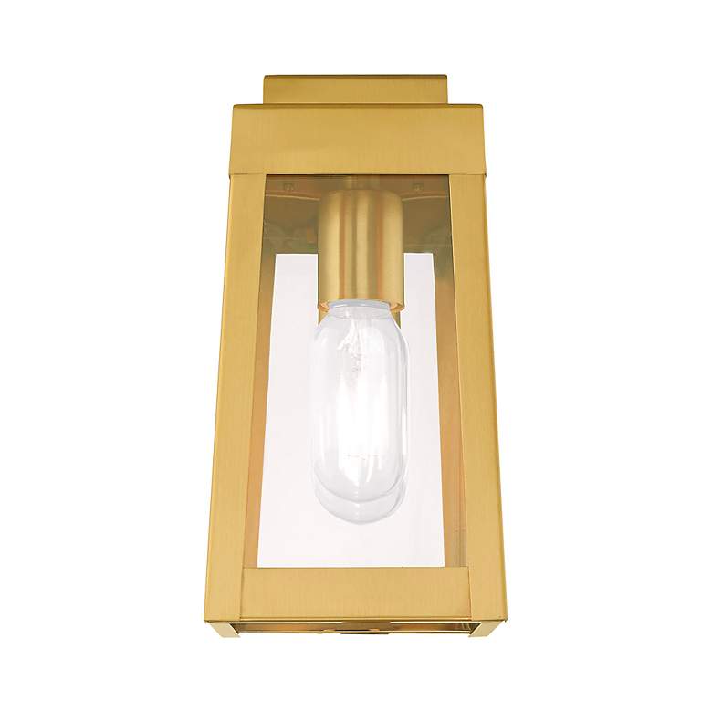 Image 5 Oslo 1 Light Satin Brass Outdoor Wall Lantern more views