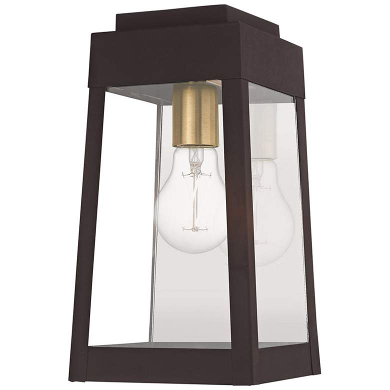 Image 2 Oslo 12" High Bronze Outdoor Lantern Wall Light more views