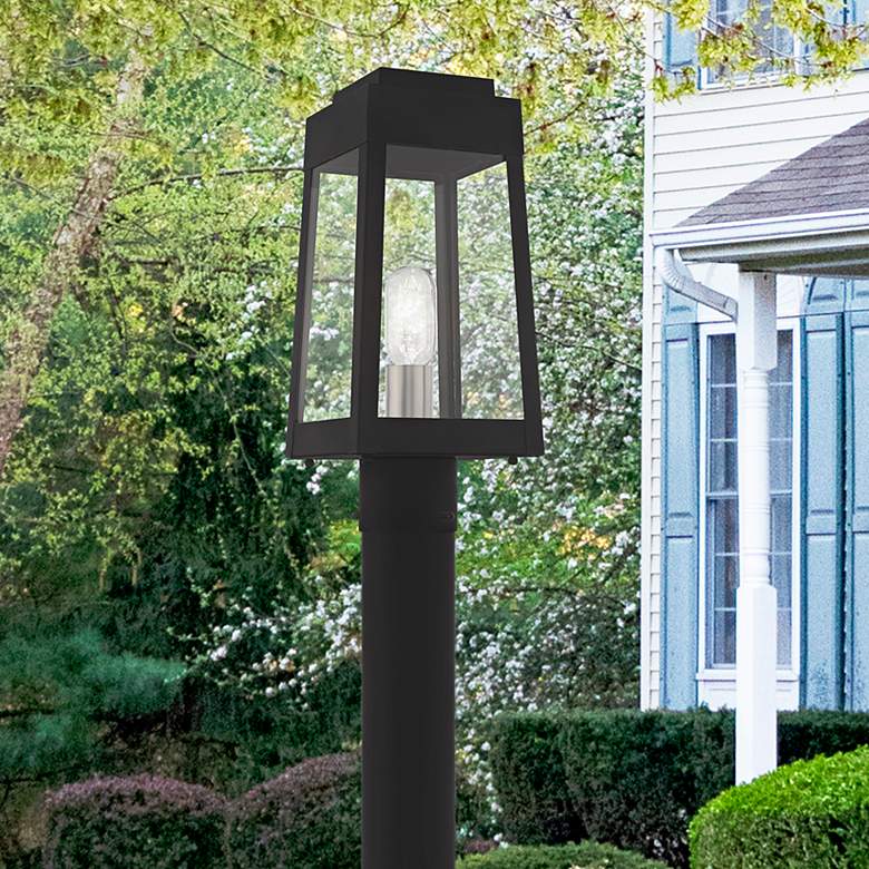 Image 2 Oslo 15 1/4" High Black Outdoor Post Light