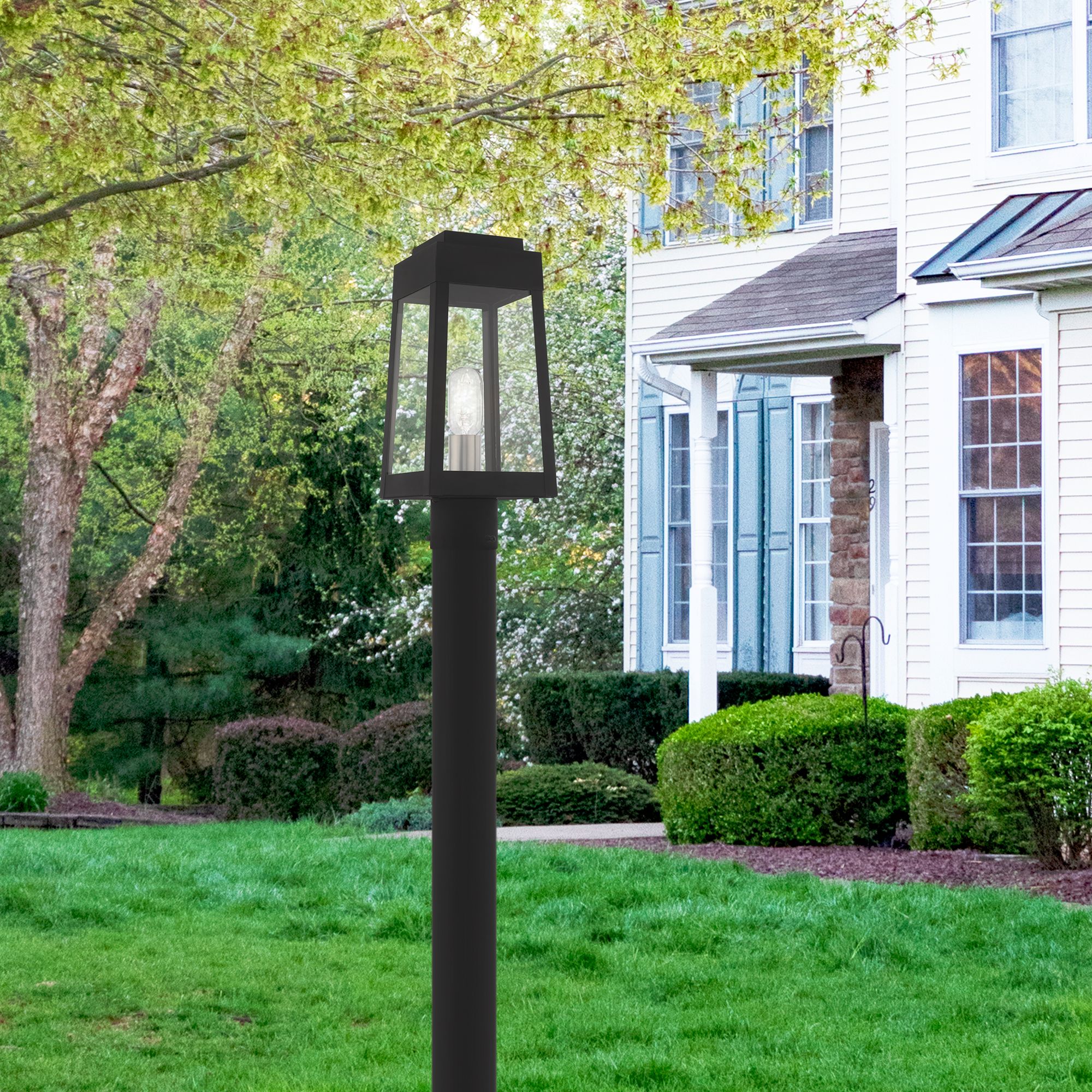 Oslo 15 1/4" High Black Outdoor Post Light in scene