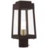 Oslo 15 1/4" High Bronze Outdoor Lantern Post Light