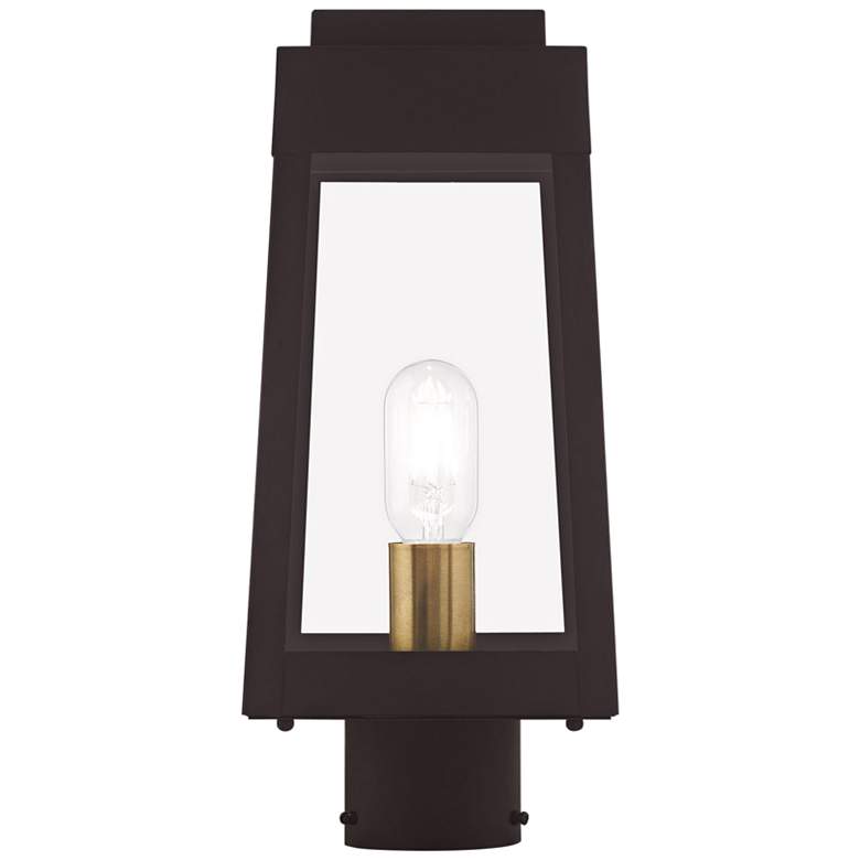 Image 2 Oslo 15 1/4" High Bronze Outdoor Lantern Post Light more views