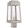 4_Oslo 15 1/4" High Brushed Nickel Outdoor Post Light more views