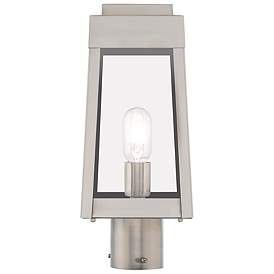 Image5 of Oslo 15 1/4" High Brushed Nickel Outdoor Post Light more views