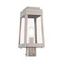 6_Oslo 15 1/4" High Brushed Nickel Outdoor Post Light more views