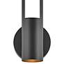 Oslo 18 1/4" High Black Cylindrical LED Outdoor Wall Light