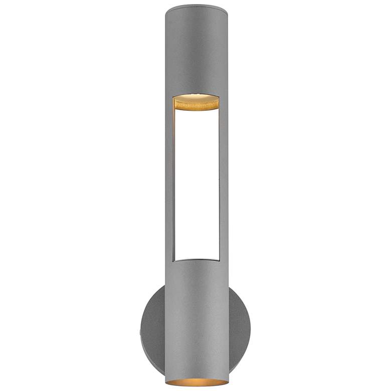 Image 2 Oslo 18 1/4" High Textured Graphite LED Outdoor Wall Light