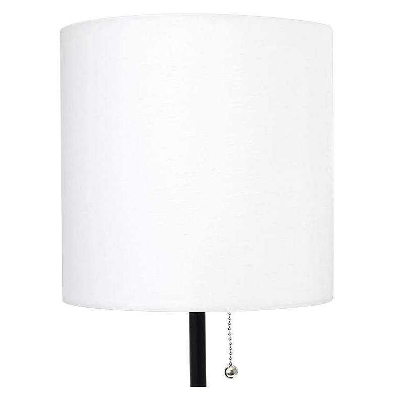 Image 3 Oslo 19 1/2" High Black USB Table Desk Lamp with White Shade more views