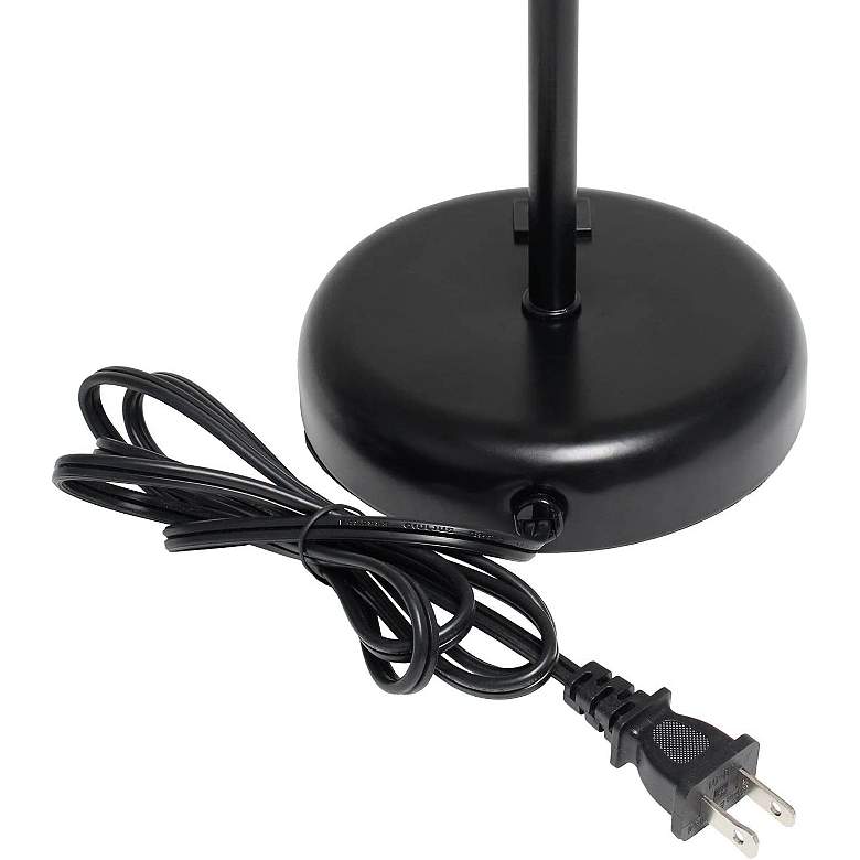 Image 6 Oslo 19 1/2" High Black USB Table Desk Lamp with White Shade more views