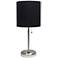 Oslo 19 1/2" High Steel USB Table Desk Lamp with Black Shade