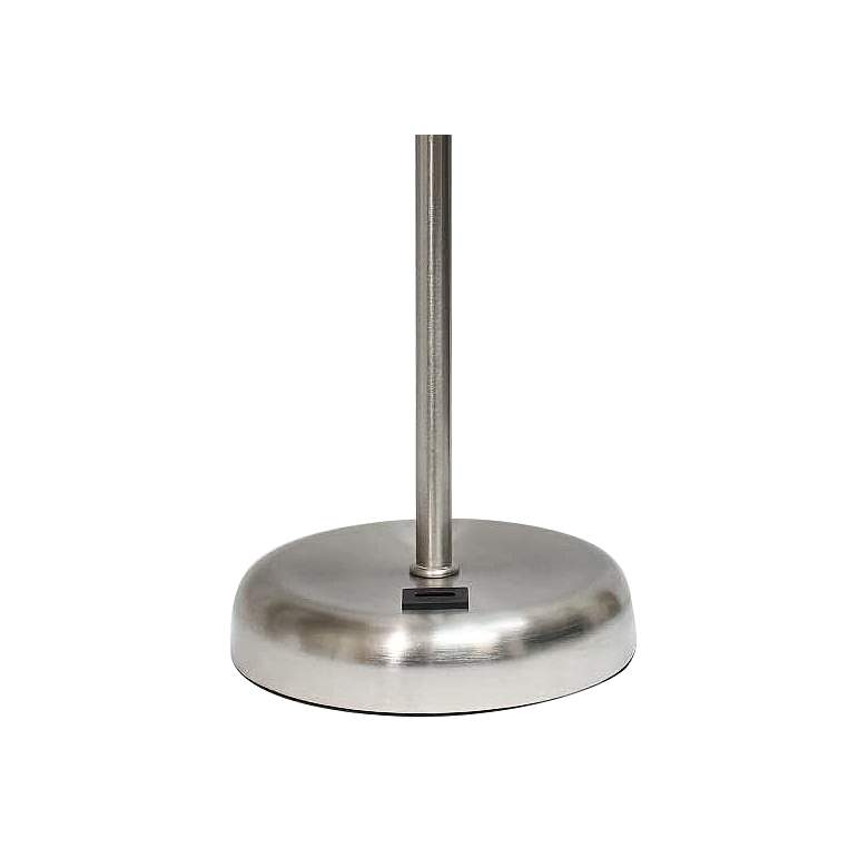 Image 4 Oslo 19 1/2" High Steel USB Table Desk Lamp with Black Shade more views