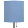 Oslo 19 1/2" High Steel USB Table Desk Lamp with Blue Shade