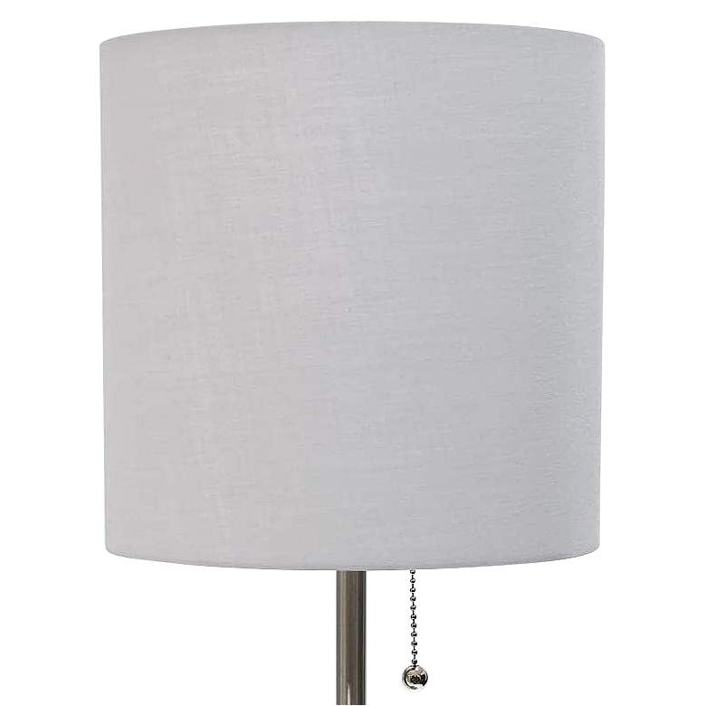 Image 3 Oslo 19 1/2" High Steel USB Table Desk Lamp with Gray Shade more views