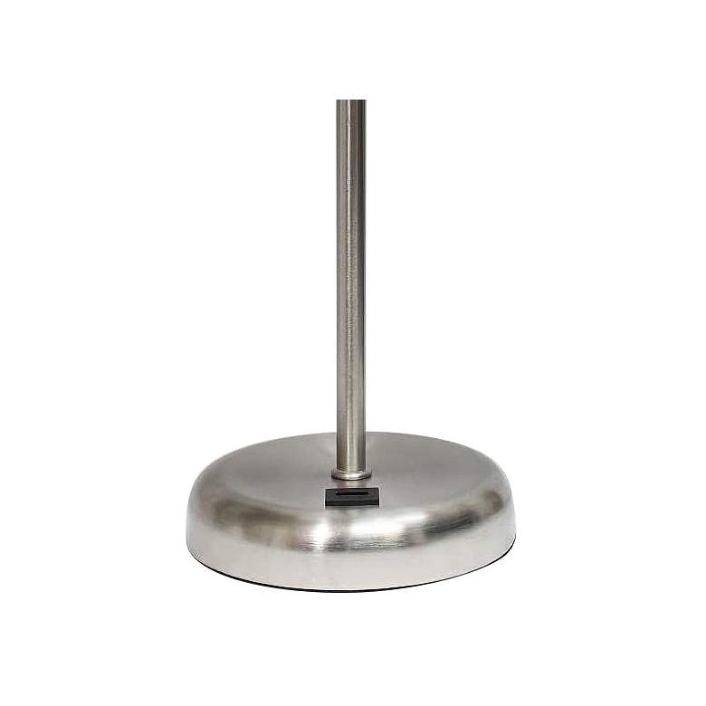 Image 4 Oslo 19 1/2 inch High Steel USB Table Desk Lamp with Gray Shade more views