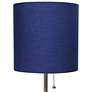 Oslo 19 1/2" High Steel USB Table Desk Lamp with Navy Shade