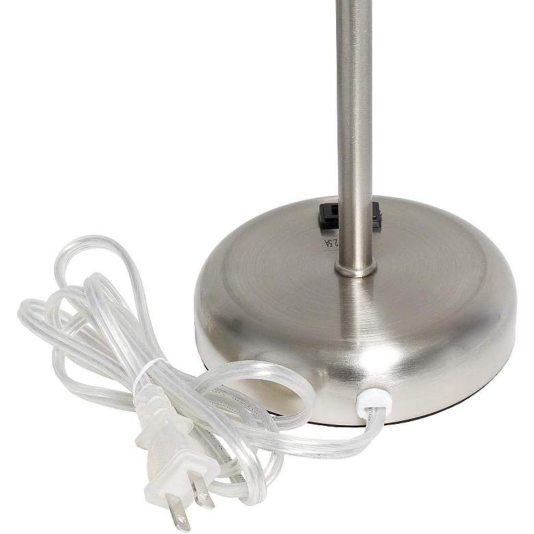 Image 5 Oslo 19 1/2" High Steel USB Table Desk Lamp with Pink Shade more views