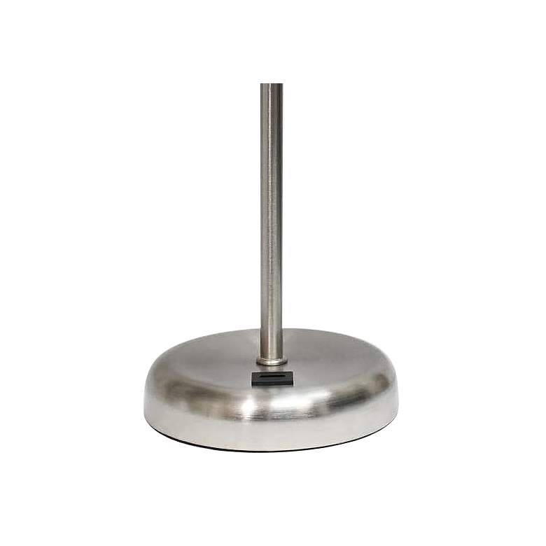 Image 4 Oslo 19 1/2" High Steel USB Table Desk Lamp with Red Shade more views