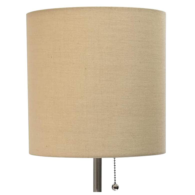 Image 3 Oslo 19 1/2" High Steel USB Table Desk Lamp with Tan Shade more views