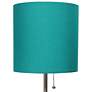 Oslo 19 1/2" High Steel USB Table Desk Lamp with Teal Shade
