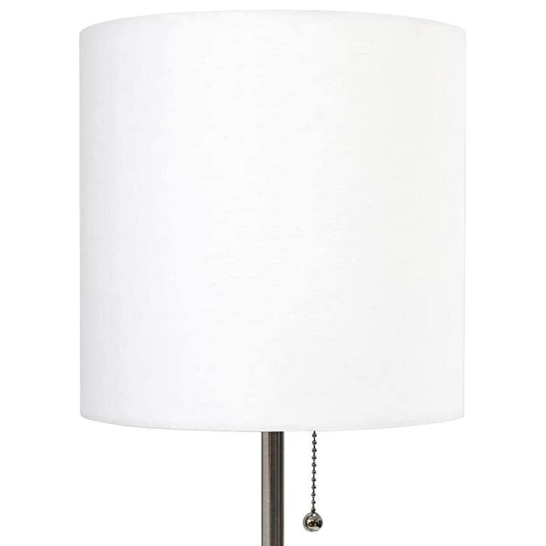Image 3 Oslo 19 1/2" High Steel USB Table Desk Lamp with White Shade more views
