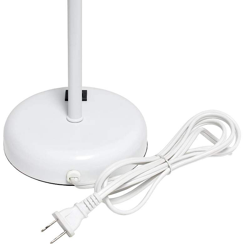 Image 7 Oslo 19 1/2" High White USB Table Desk Lamp with Aqua Shade more views