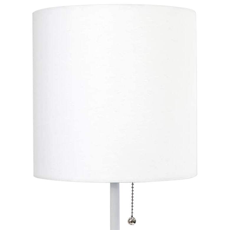 Image 3 Oslo 19 1/2 inch High White USB Table Desk Lamp with White Shade more views