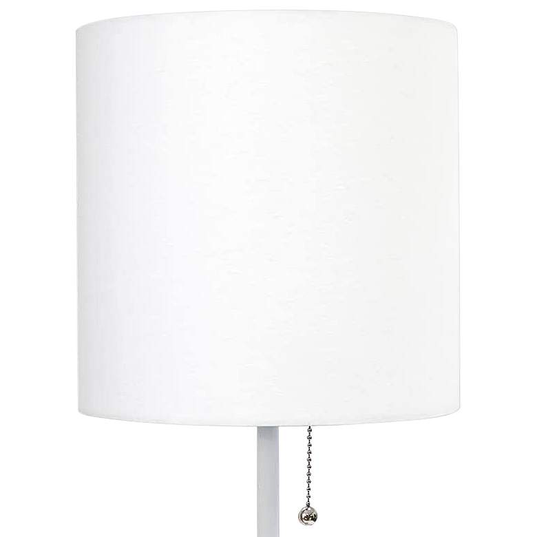 Image 3 Oslo 19 1/2" High White USB Table Desk Lamp with White Shade more views