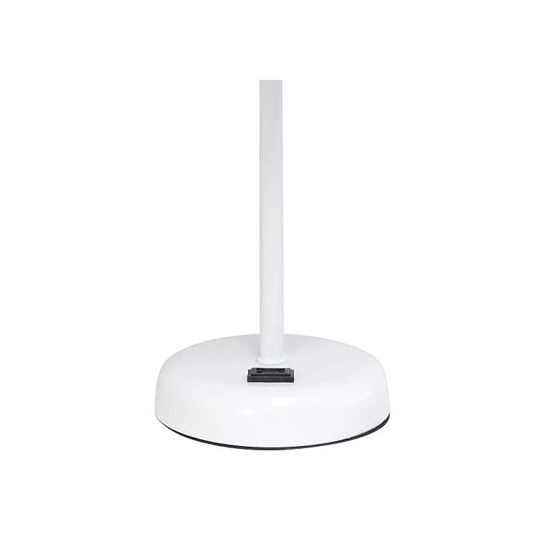Image 4 Oslo 19 1/2" High White USB Table Desk Lamp with White Shade more views