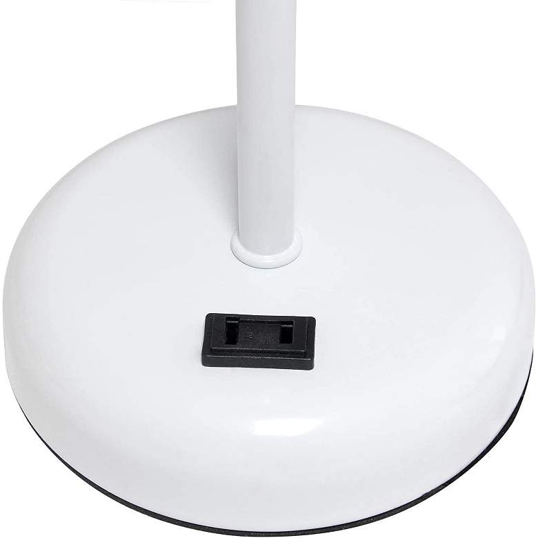 Image 5 Oslo 19 1/2" High White USB Table Desk Lamp with White Shade more views