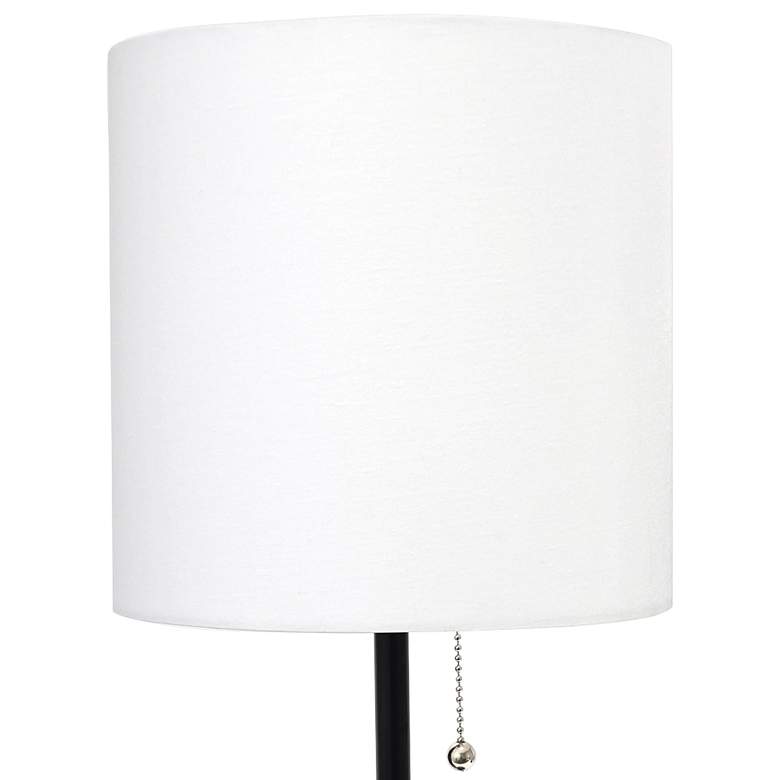 Image 3 Oslo 19 1/2"H Black Outlet Table Desk Lamp with White Shade more views
