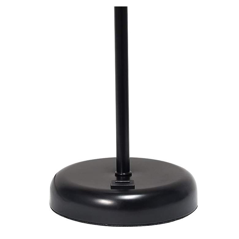 Image 4 Oslo 19 1/2"H Black Outlet Table Desk Lamp with White Shade more views