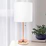 Thumbnail1 of Oslo 19 1/2"H Gold Outlet Table Desk Lamp with White Shade
