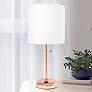 Oslo 19 1/2"H Gold Outlet Table Desk Lamp with White Shade