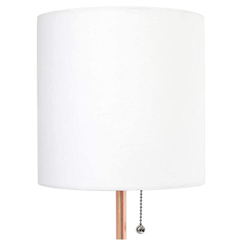 Image 3 Oslo 19 1/2 inchH Gold Outlet Table Desk Lamp with White Shade more views