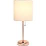 Oslo 19 1/2"H Gold Outlet Table Desk Lamp with White Shade