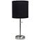 Oslo 19 1/2"H Steel Outlet Table Desk Lamp with Black Shade