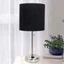 1_Oslo 19 1/2"H Steel Outlet Table Desk Lamp with Black Shade