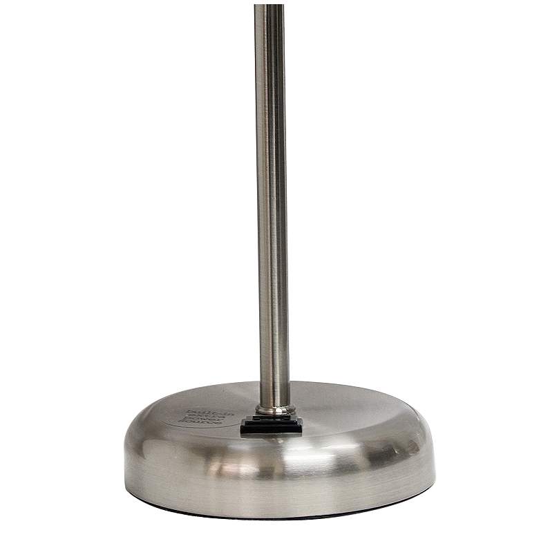 Image 4 Oslo 19 1/2"H Steel Outlet Table Desk Lamp with Blue Shade more views