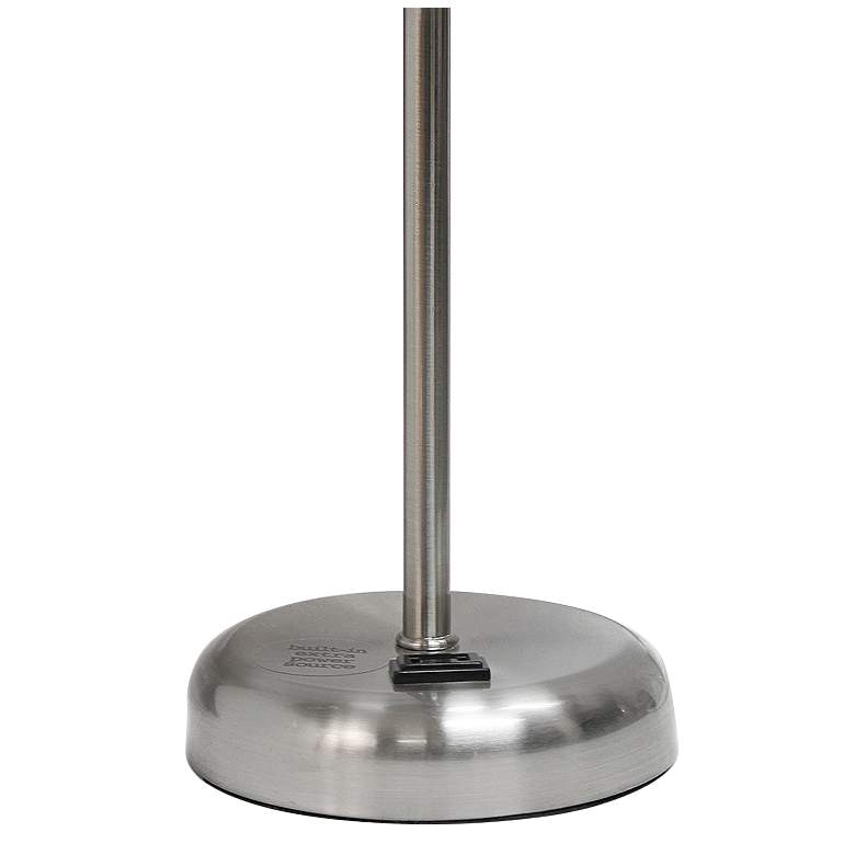 Image 4 Oslo 19 1/2 inchH Steel Outlet Table Desk Lamp with Gray Shade more views