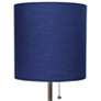 3_Oslo 19 1/2"H Steel Outlet Table Desk Lamp with Navy Shade more views